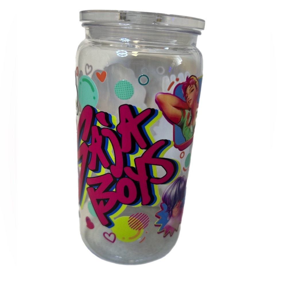 Saja Boys from K-pop demon hunters acrylic Tumbler with Lid